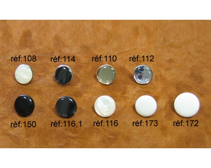 A116.1 - Bouton chant non cerclé Nacré Noir A116.1 - Bouton chant non cerclé Nacré Noir