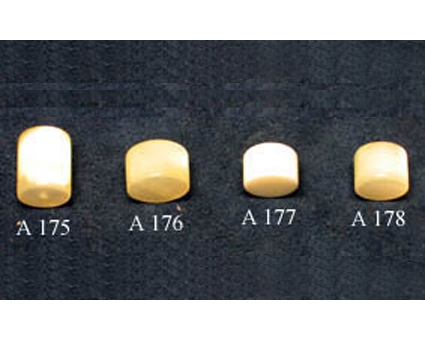 A176 - Bouton bandonéon Chant ou Basse Blanc (D 12.8 mm H 9 mm)
