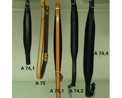 A75 .1 - Paire de bretelles L 4,5 cm Diatonique cuir / velours marron A75 .1 - Paire de bretelles L 4,5 cm Diatonique cuir / velours marron