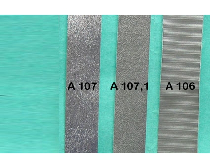 A107.1 - Bandelette de soufflet Argent lisse (prix au mètre)