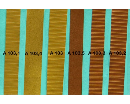 A103.4 - Bandelette de soufflet Or lisse 24mm (prix au mètre) A103.4 - Bandelette de soufflet Or lisse 24mm (prix au mètre)