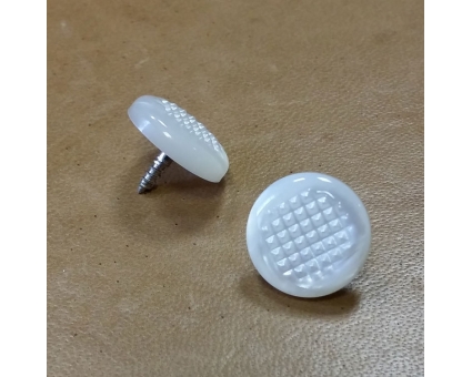 A125 - Bouton repère chant non cerclé Nacré Blanc A125 - Bouton repère chant non cerclé Nacré Blanc