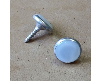 A109 - Bouton basse cerclé Nacré Blanc A109 - Bouton basse cerclé Nacré Blanc