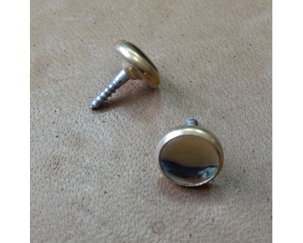A111 - Bouton basse cerclé Miroir Or A111 - Bouton basse cerclé Miroir Or