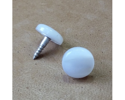 A117 - Bouton basse non cerclé Nacré Blanc A117 - Bouton basse non cerclé Nacré Blanc
