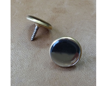 A110 - Bouton chant cerclé Miroir Or A110 - Bouton chant cerclé Miroir Or