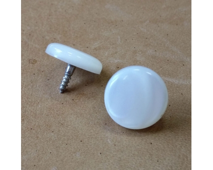 A116 - Bouton chant non cerclé Nacré Blanc A116 - Bouton chant non cerclé Nacré Blanc