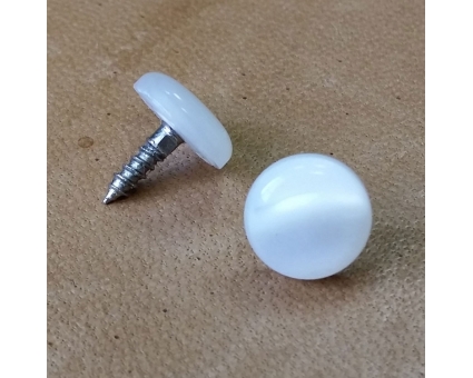 A117.1 - Bouton basse non cerclé nacré blanc A117.1 - Bouton basse non cerclé nacré blanc