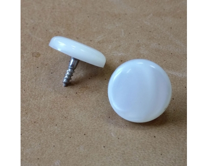A116.2 - Bouton chant non cerclé Nacré Blanc A116.2 - Bouton chant non cerclé Nacré Blanc