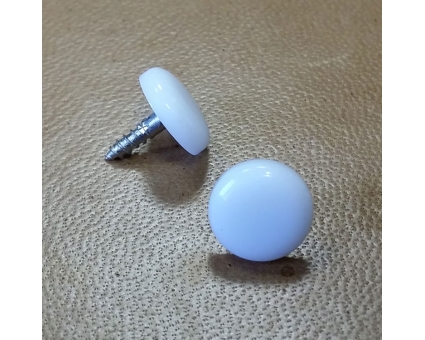 A174 - Bouton basse non cerclé Blanc perlé