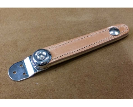 A95 - Attache soufflet chromé Cognac Skaï A95 - Attache soufflet chromé Cognac Skaï