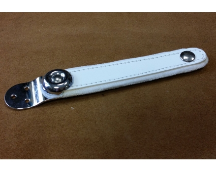A97.05 - Attache soufflet chromé Blanc Velours A97.05 - Attache soufflet chromé Blanc Velours