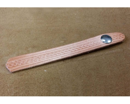 A100 - Attache soufflet diatonique pression Cognac Cuir A100 - Attache soufflet diatonique pression Cognac Cuir