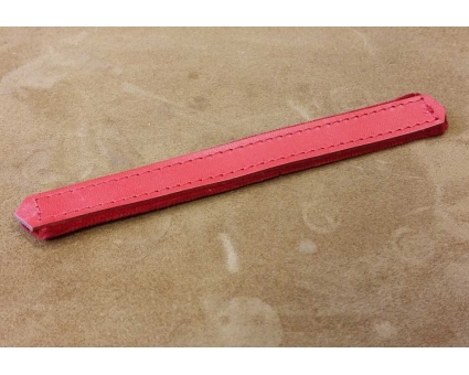 A261 - Lanière soufflet diatonique en cuir et velours Rouge A261 - Lanière soufflet diatonique en cuir et velours Rouge